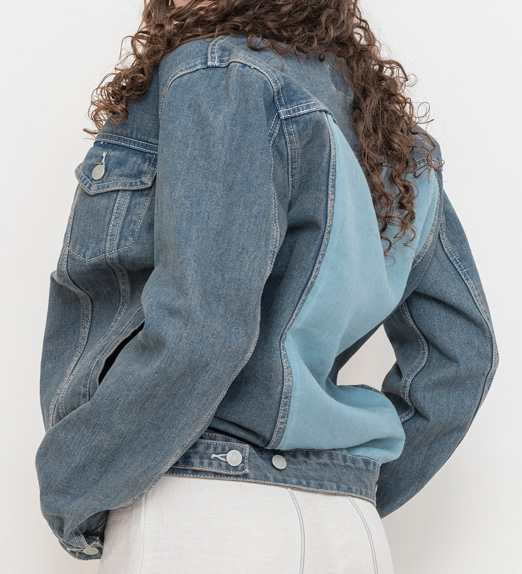 LA VESTE EN JEAN/LIN