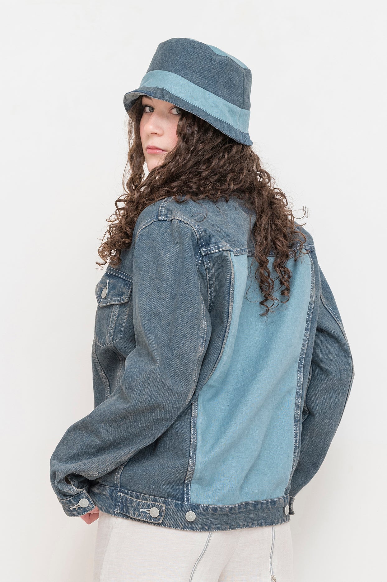 VESTE EN JEAN/LIN MISTRAL